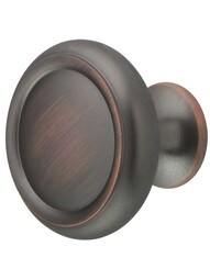 Primrose Traditional Plain Cabinet Knob - 1 1/4 inch Diameter in Aurora Bronze.